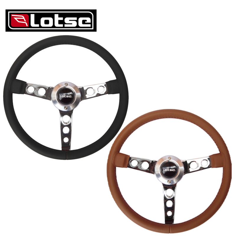 Volante Cl Ssico Lotse Le Mans Preto Marrom W Audio