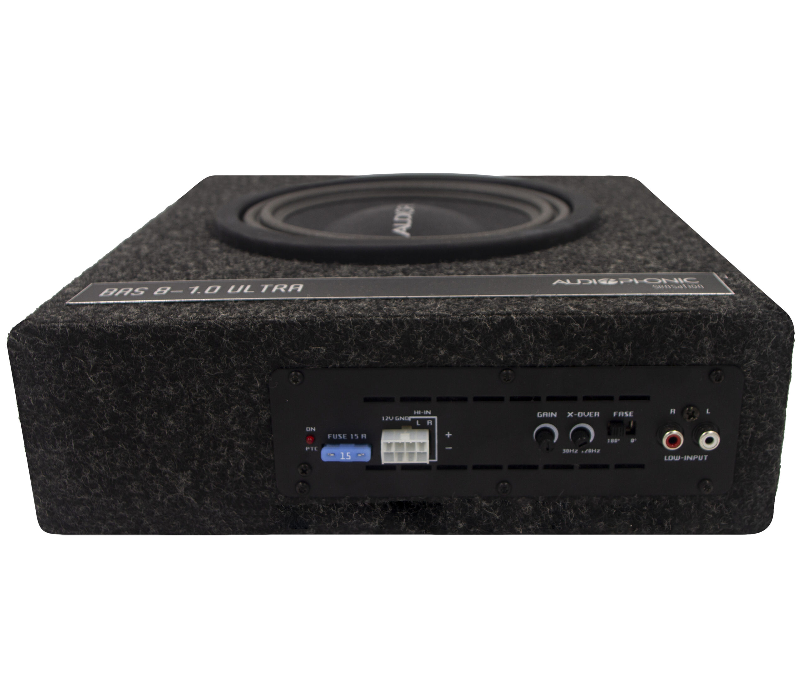 SubWoofer Ativo Audiophonic Bas8 1 0 Ultra 8 Polegadas 200W Rms