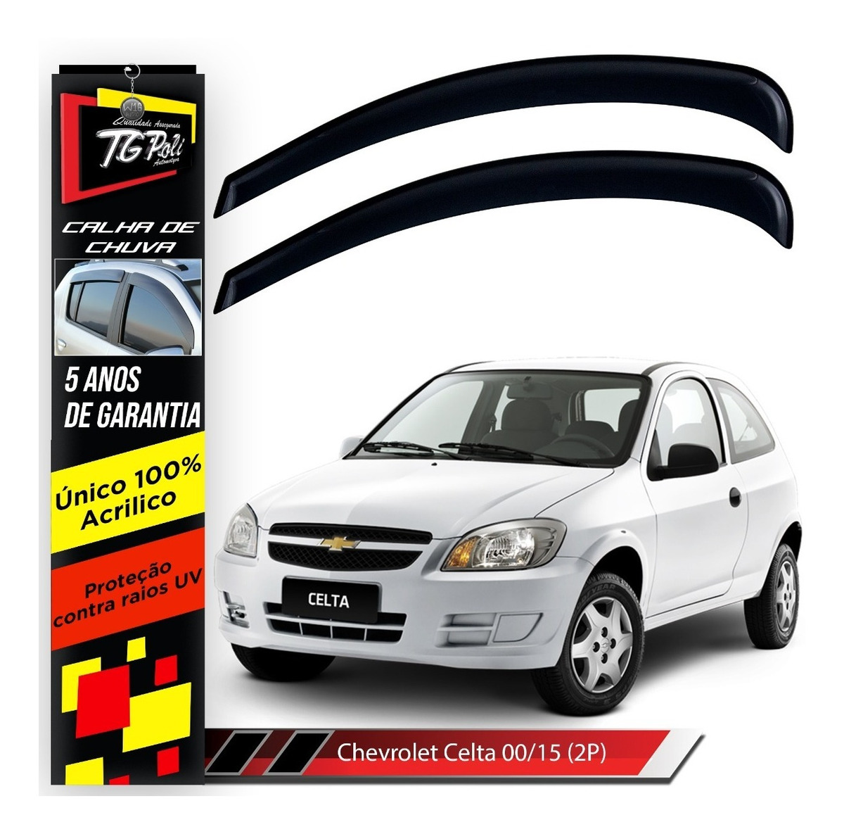 Calha De Chuva Tg Poli Chevrolet Celta W Audio