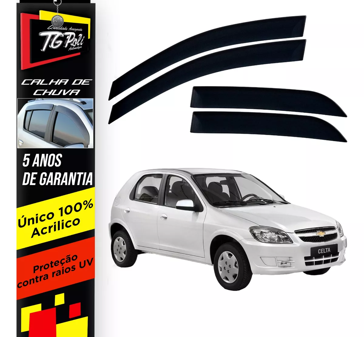 Calha Chuva Tg Poli Chevrolet Celta W Audio