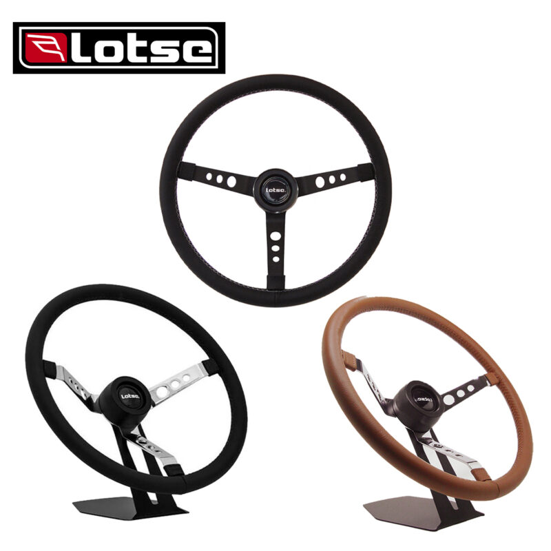Volante Clássico Lotse Big Block S ( Couro - Black / Preto / Marrom ) - Imagem 1