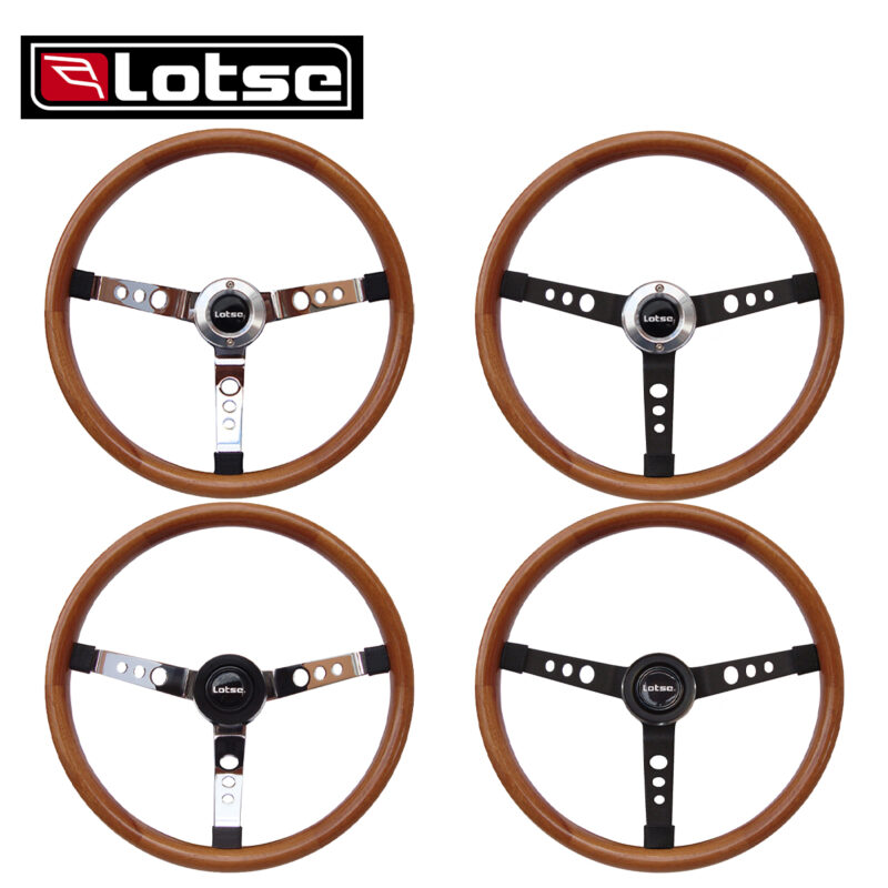 Volante Clássico Lotse Big Block Wood ( Cromo / Cromo S / Black / Black S ) - Imagem 1