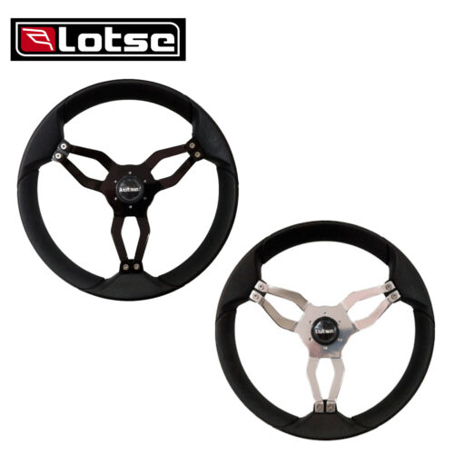 Volante Náutico Lotse Ilhabela ( Preto / Cromo )