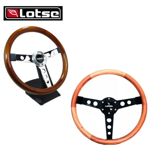 Volante Clássico Lotse Le Mans Wood ( Cromo / Black )
