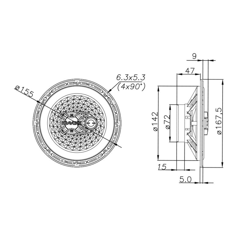 Par Alto Falante Bravox B3x60g Triaxial 6 Polegadas / 200w - Imagem 5
