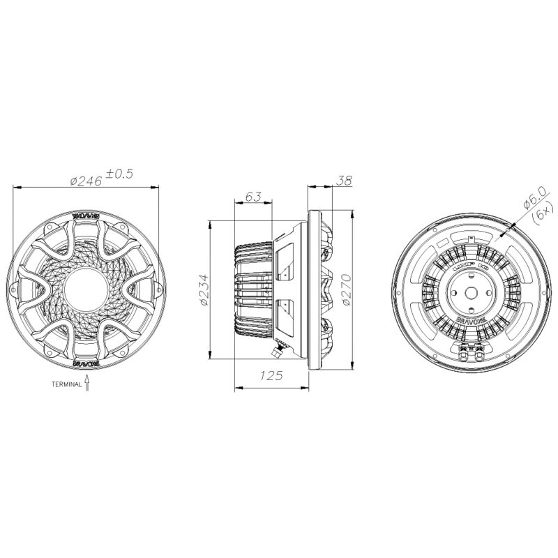 Alto Falante Subwoofer Bravox Uxp12d2 12 Pol / 1000w / 2ohms - Imagem 6