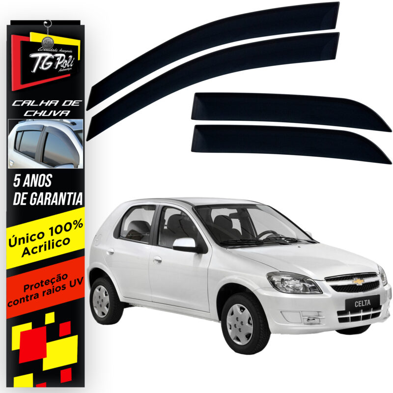 Calha Chuva Tg Poli 23.012 Chevrolet Celta - Imagem 1