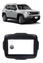 Moldura Painel Multimídia Preta 9 Mp5 Dvd Jeep Renegade
