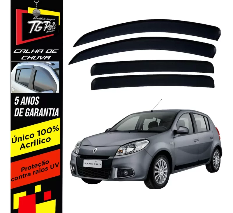 Calha Chuva Tg Poli 29.004 Renault Sandero - Imagem 1