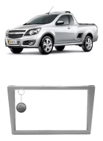 Moldura Acabamento Prata Painel Multimídia 7 Pol Gm Corsa Montana Meriva e Vectra