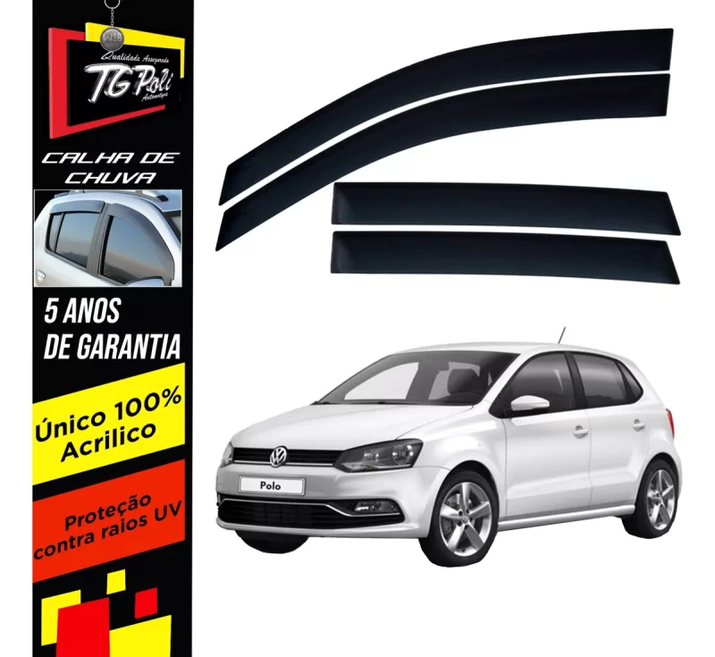 Calha De Chuva Tg Poli 22005.0 Polo Hatch - Imagem 1