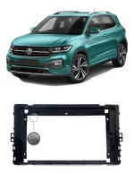 Combo Moldura Painel Multimídia Mp5 Dvd Volkswagen T- Cross Virtus e Novo Polo
