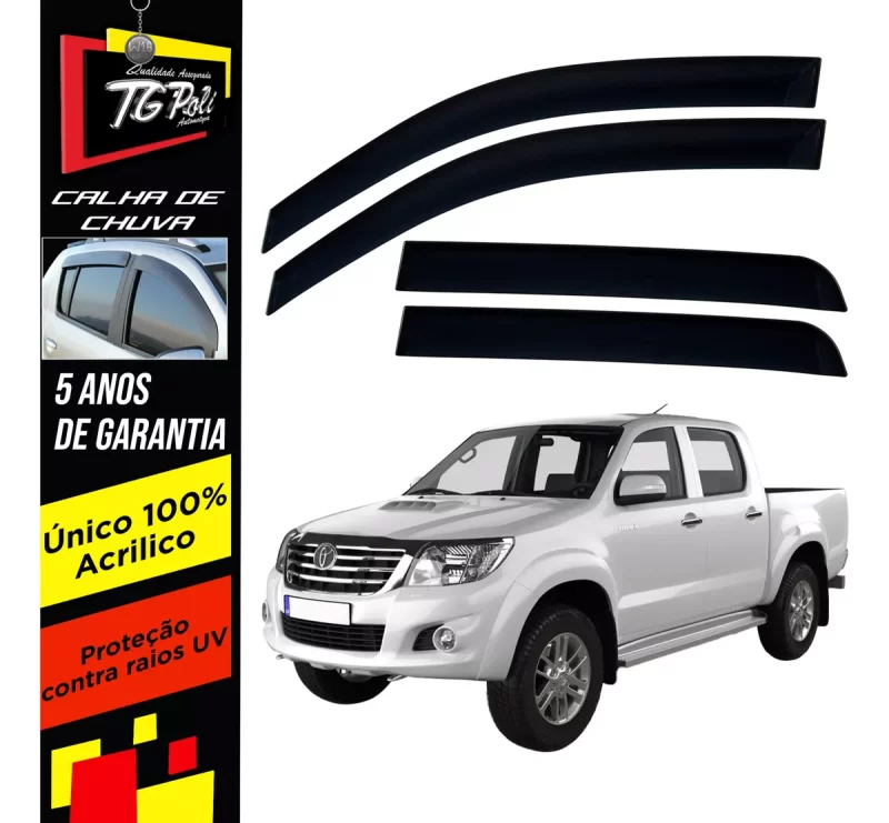 Calha Chuva Tg Poli 27003.0 Toyota Hilux - Imagem 1