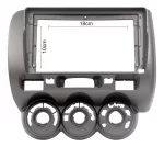 Combo Moldura Painel Multimídia Mp5 Dvd Grafite Honda Fit - Imagem 4