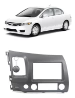 Kit Moldura Painel Multimídia Grafite 2 Din Honda New Civic