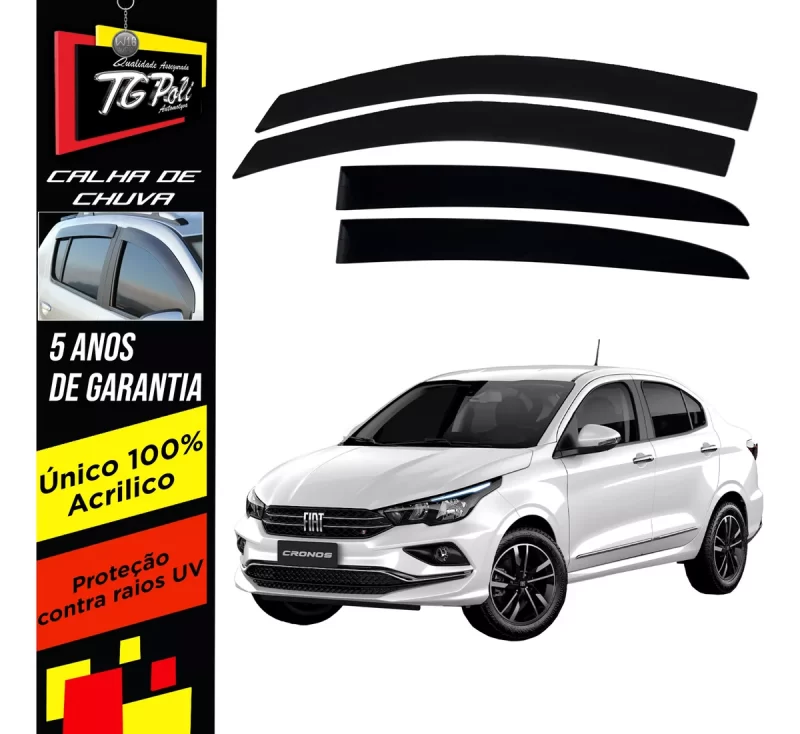 Calha Chuva Tg Poli 24.025 Fiat Cronos - Imagem 1