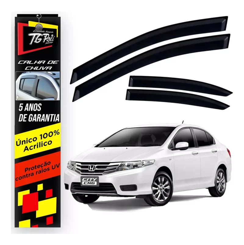 Calha De Chuva Tg Poli Honda City - Imagem 1