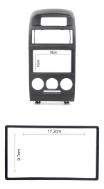 Kit Moldura Painel Multimídia Preta 2 Din Mp5 Chevrolet Astra - Imagem 3