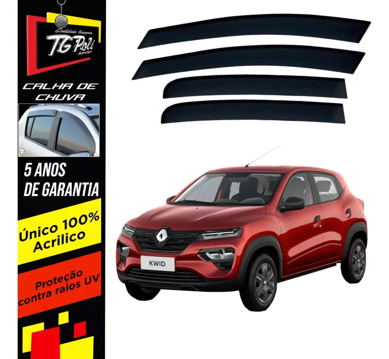 Calha De Chuva Tg Poli 29.011 Renault Kwid - Imagem 1