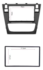 Combo 2 Din Moldura Painel Multimídia Preto Volkswagen Gol G6 - Imagem 3