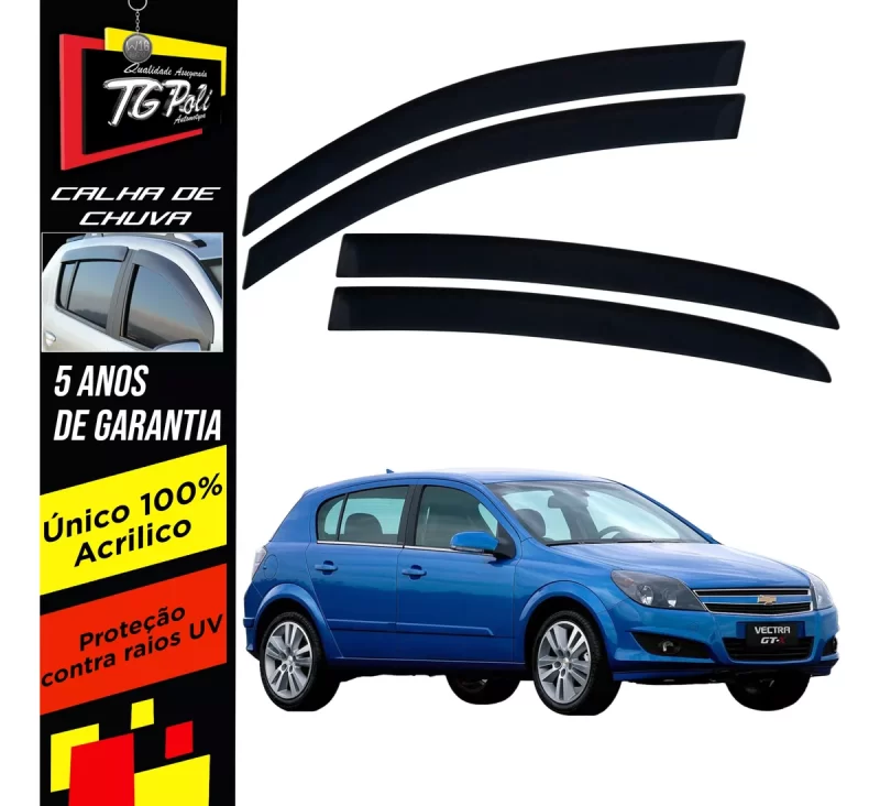 Calha Chuva Tg Poli 23016.0 Chevrolet Vectra Gt Hatch - Imagem 1
