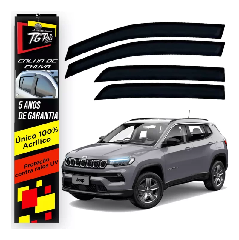 Calha Chuva Tg Poli 33.002 Jeep Compass - Imagem 1