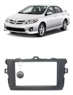 Combo Moldura Painel Multimídia 2 Din Grafite Toyota Corolla