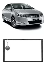 Moldura Painel Multimídia Preta 2 Din Mp5 Dvd Honda City Dx e Fit