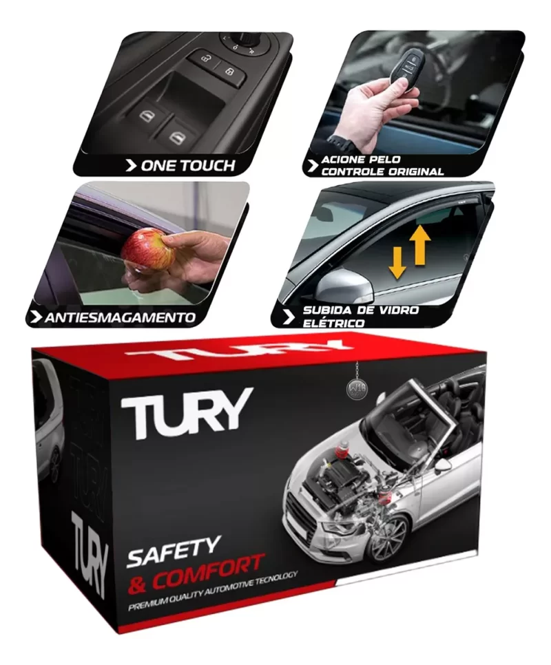 Módulo Automação Vidro Elétrico Tury Pro 2.5ab Chevrolet Cobalt Prisma e Onix - Imagem 1