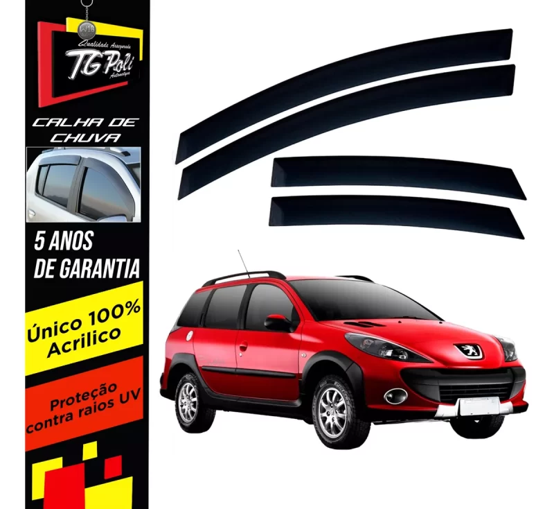 Calha Chuva Tg Poli 20.004 Peugeot 207 Escap - Imagem 1