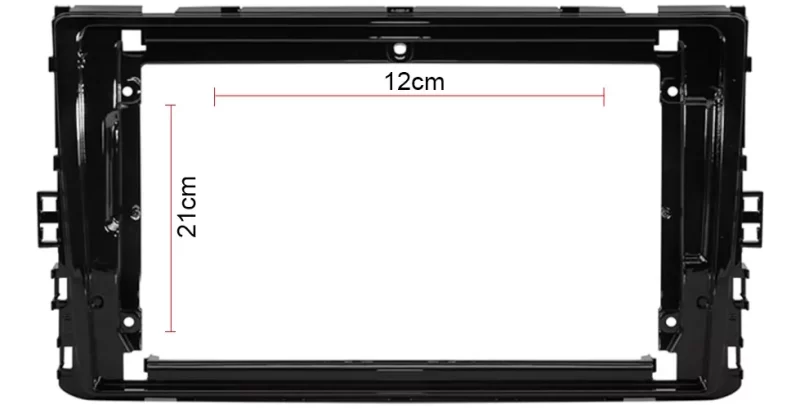 Moldura Acabamento Painel Multimídia Black Piano 9 Pol Vw Novo Polo T-Cross e Virtus - Imagem 3