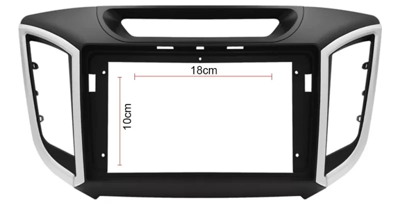 Kit Moldura Painel Multimídia Preta 9 Pol Hyundai Creta - Imagem 3