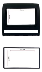 Moldura Painel Multimídia Preta 2 Din Mp5 Fiat Palio Weekend Siena e Idea - Imagem 2