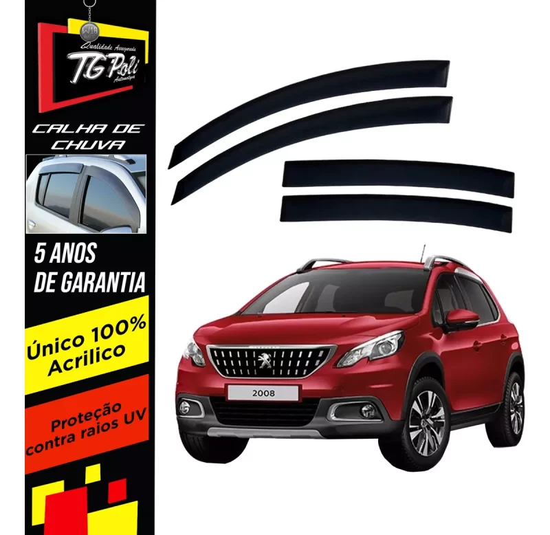Calha De Chuva Tg Poli 20.008 Peugeot 2008 - Imagem 1