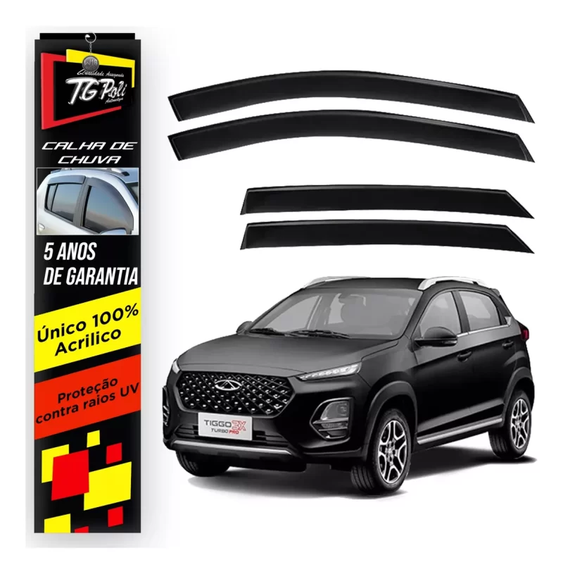 Calha De Chuva Tg Poli 34.003 Chery Tiggo 3x - Imagem 1