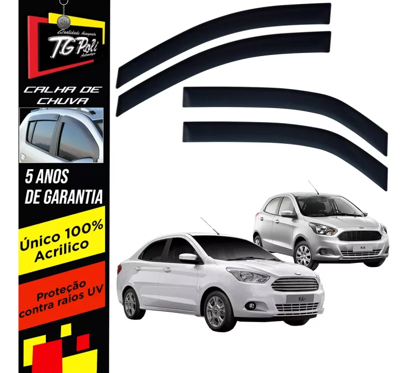 Calha De Chuva Tg Poli 21.021 Ford Ka - Imagem 1