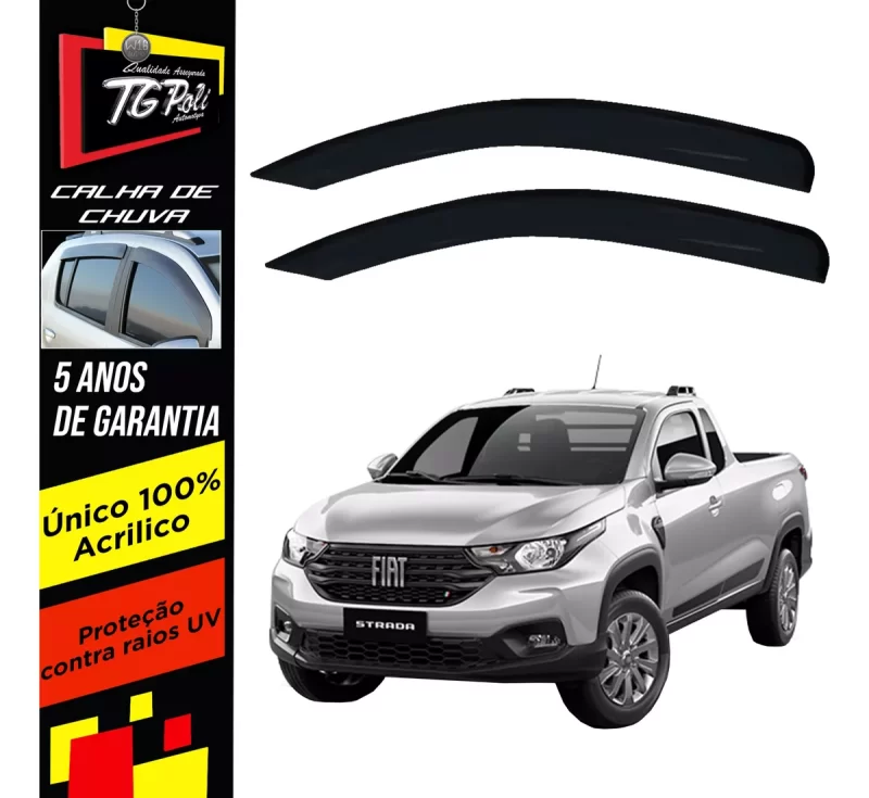 Calha Chuva Tg Poli Fiat Strada Cabine Simples - Imagem 1