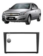 Moldura Painel Multimídia Preta 2 Din Mp5 Chevrolet Vectra Montana Meriva e Corsa