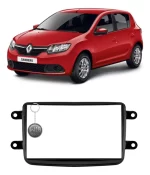 Moldura Acabamento Painel Multimídia 7pol Sandero Expression Duster Privilege Logan Captur Kwid