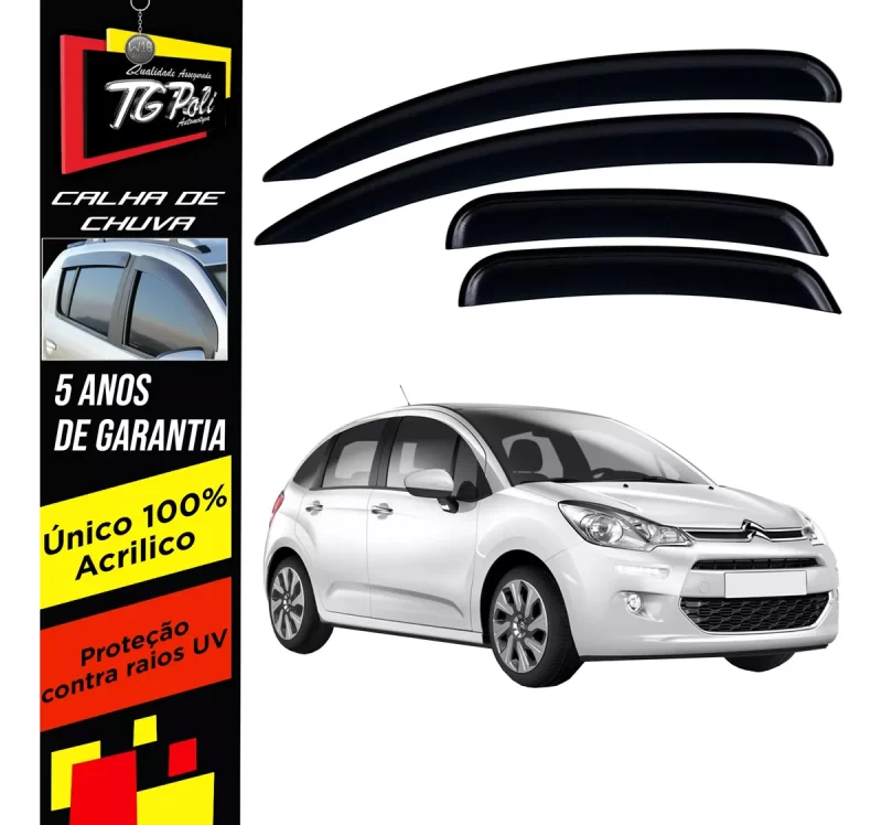 Calha Chuva Tg Poli 26.001 Citroen C3 - Imagem 1