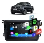 Kit Central Multimídia Carplay 2 Din Preta Volkswagen Amarok
