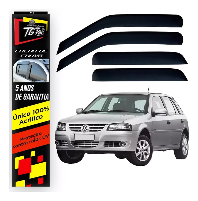 Calha Chuva Tg Poli 22.004 Volkswagen Gol G4 4P - Imagem 1