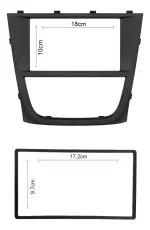 Moldura Painel Multimídia Preta 2 Din Mp5 Vw Saveiro Tropper Cross Voyage e Gol - Imagem 2