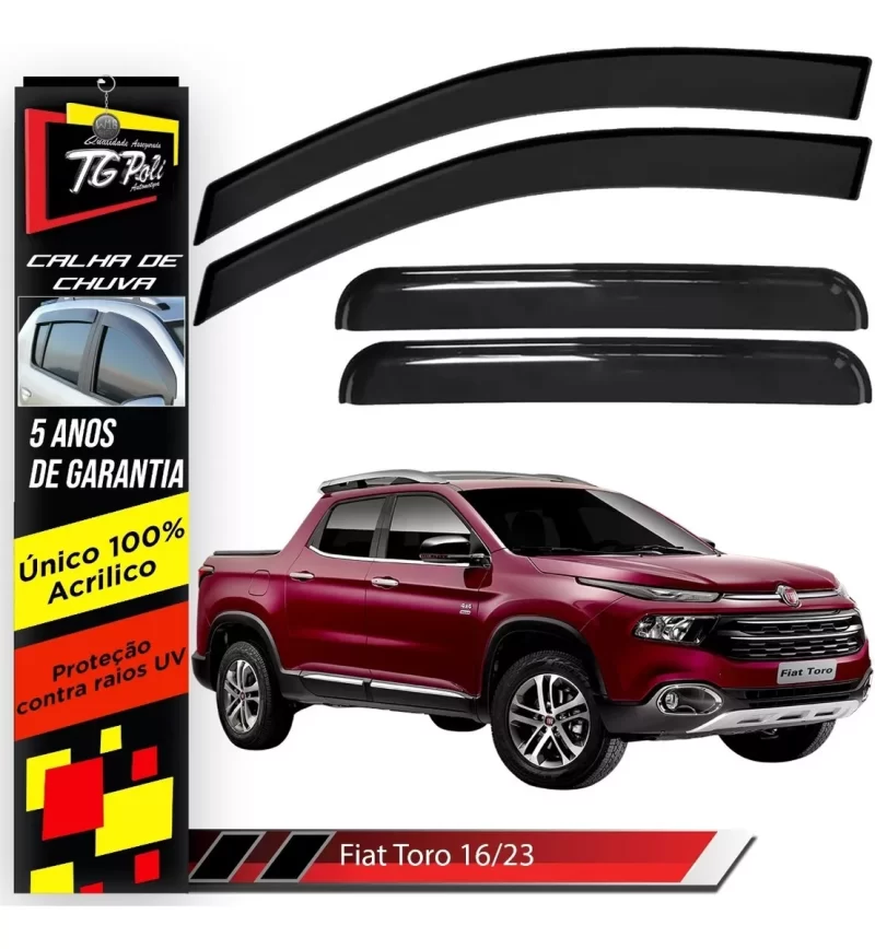 Calha Chuva Tg Poli 24.023 Fiat Toro - Imagem 1
