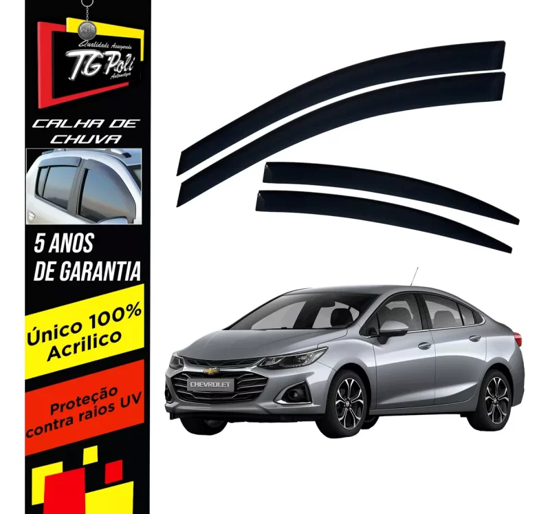 Calha Chuva Tg Poli 23.031 Chevrolet Cruze Sedan - Imagem 1