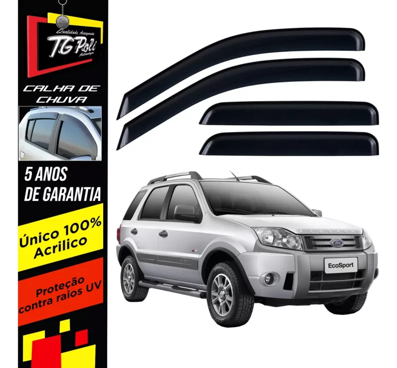 Calha De Chuva Tg Poli 21.006 Ford Ecosport - Imagem 1