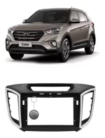 Kit Moldura Painel Multimídia Preta 9 Pol Hyundai Creta