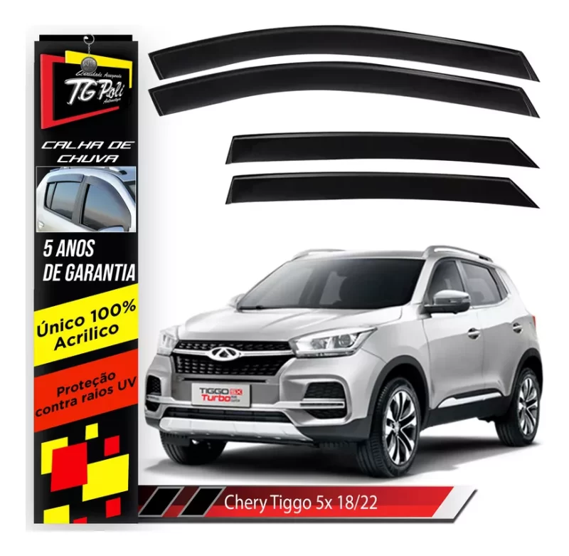 Calha Chuva Tg Poli 34.002 Chery Tiggo 5x - Imagem 1
