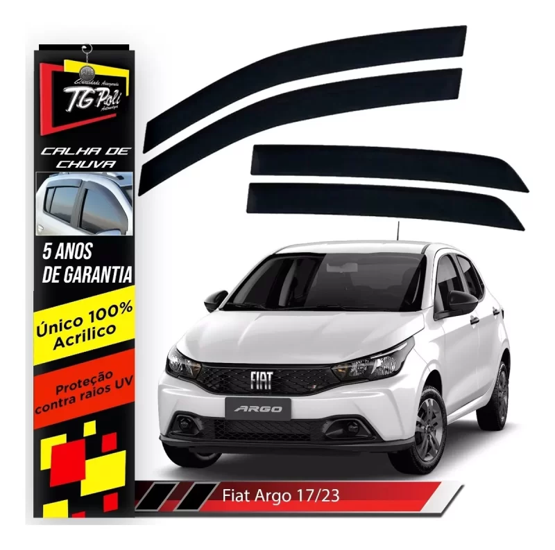 Calha De Chuva Tg Poli 24.024 Fiat Argo - Imagem 1