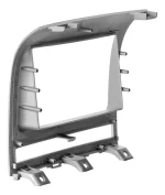 Moldura Painel Multimídia Prata 2 Din Mp5 Dvd Fiat Strada Palio Siena Idea Weekend - Imagem 3